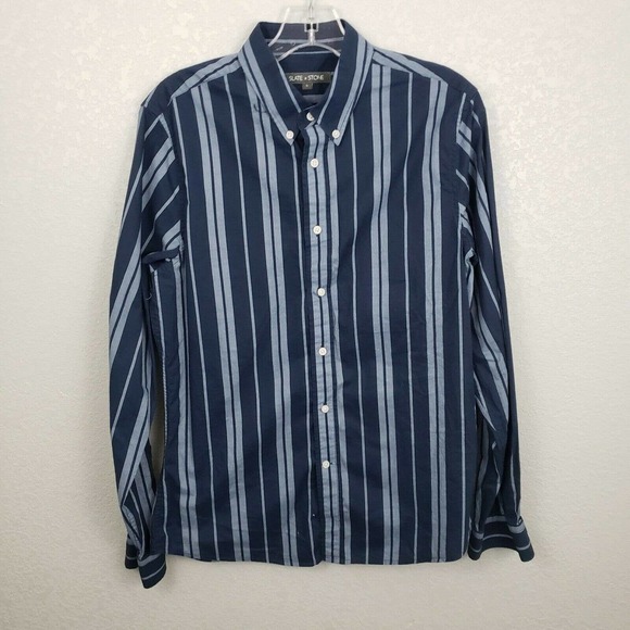 Slate & Stone Mens Button Down Shirt sm striped - Picture 1 of 6